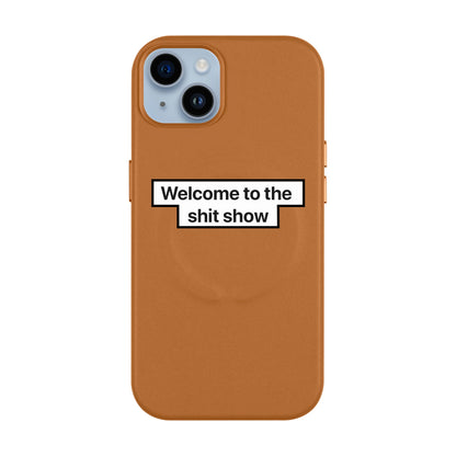 WELCOME-iPhone 14 Plus Leather Kılıf MagSafe Özellikli