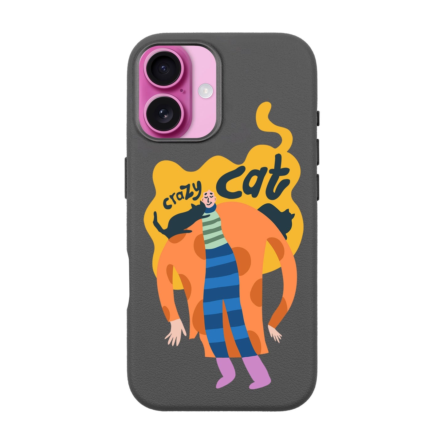 CRAZY CAT-iPhone 16 Plus Leather Premium Kılıf MagSafe Özellikli