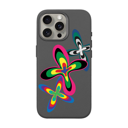 COLOR FLOWER-iPhone 15 Pro Max Leather Premium Kılıf MagSafe Özellikli