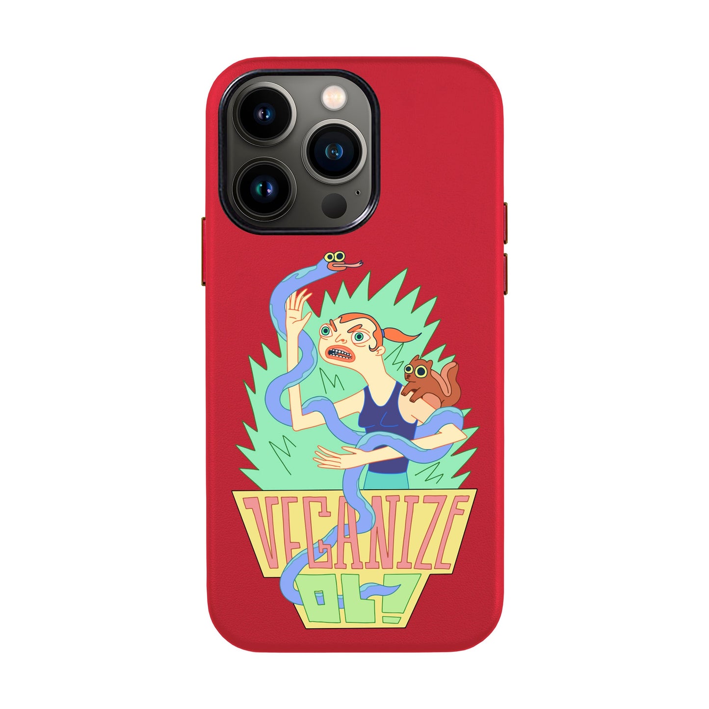 VEGANİZE-iPhone 13 Pro Leather Kılıf