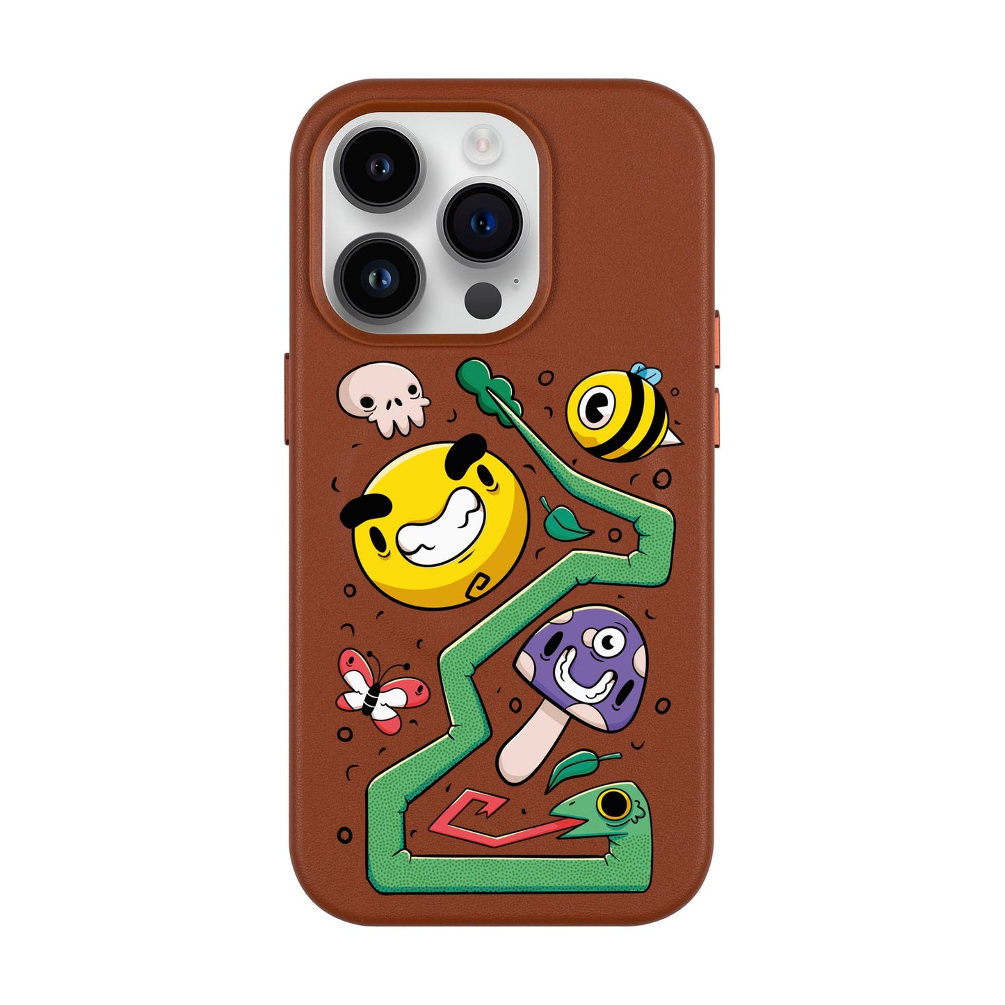 NADUR-Leather Kılıf MagSafe Özellikli - iPhone 14 Pro