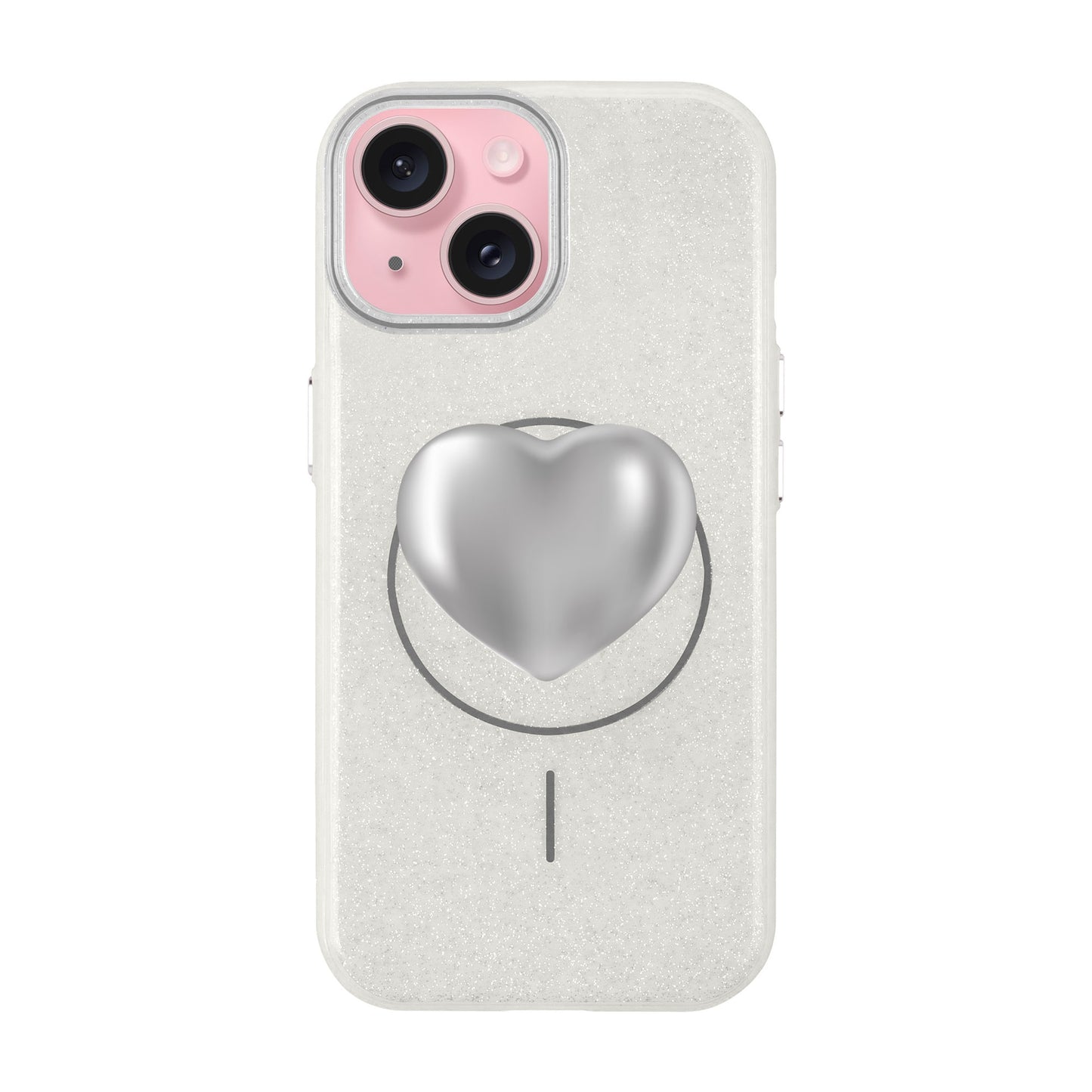 SILVER HEART-iPhone 15 Plus Radiant Kılıf MagSafe Özellikli