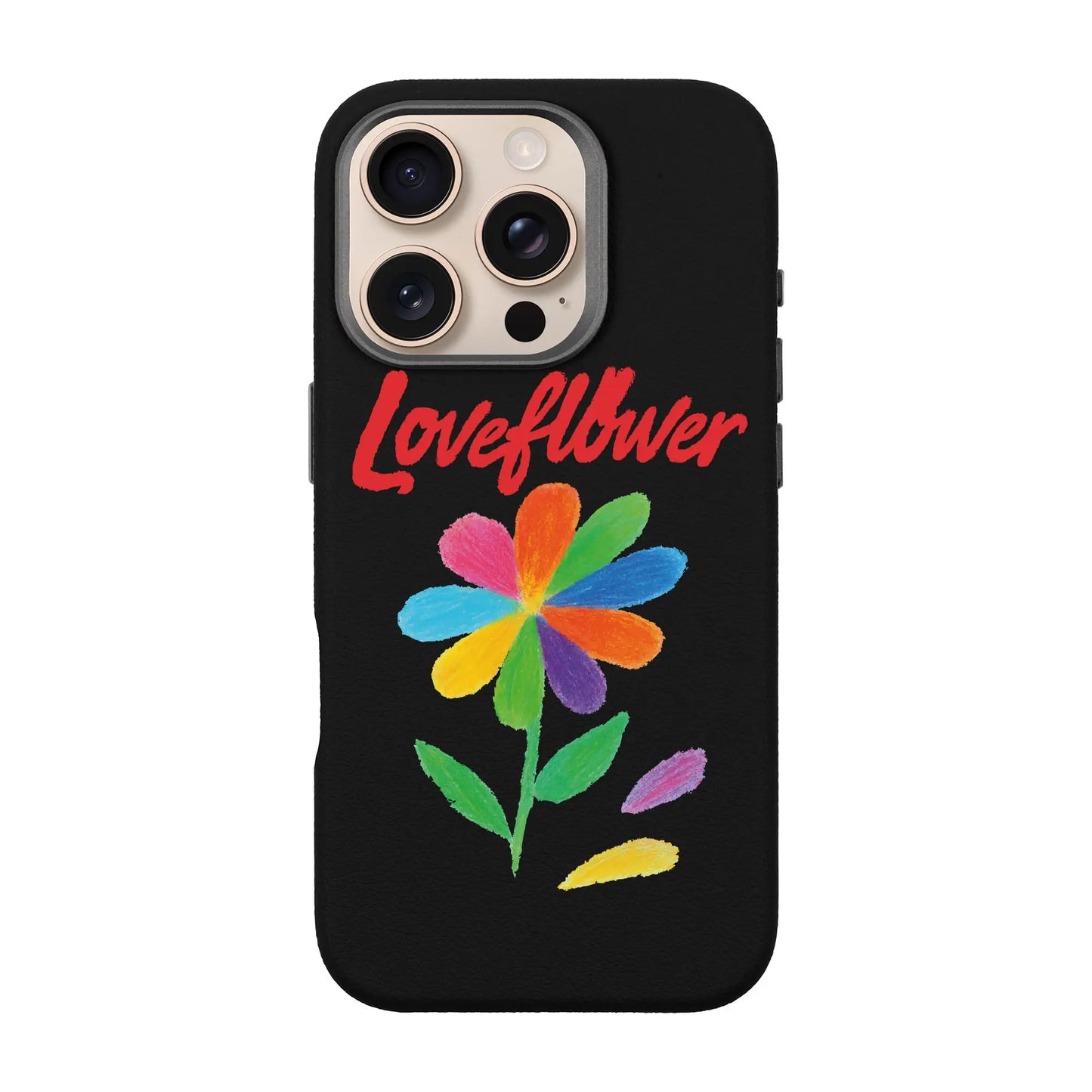 LOVE FLOWER-iPhone 16 Pro Leather Premium Kılıf MagSafe Özellikli