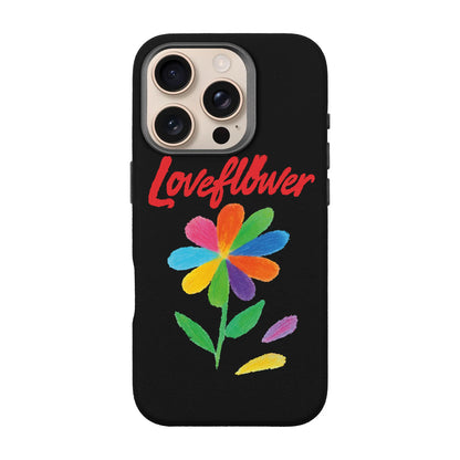 LOVE FLOWER-iPhone 16 Pro Leather Premium Kılıf MagSafe Özellikli