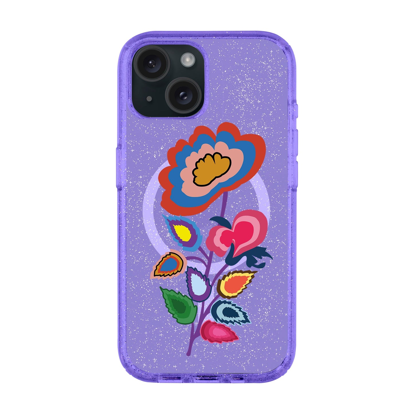 KNITTED FLOWER-iPhone 14 Plus Shiny Kılıf MagSafe Özellikli