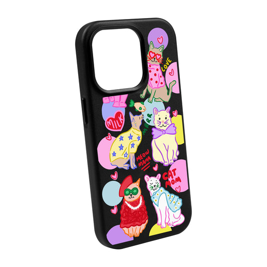 CAT MOM-iPhone 14 Pro Max Leather Kılıf MagSafe Özellikli