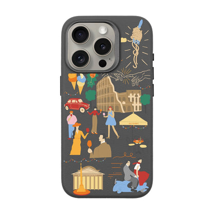 ROMA-iPhone 15 Pro Leather Premium Kılıf MagSafe Özellikli