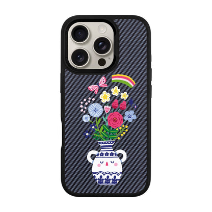 PARTERRE-iPhone 16 Pro Plaid Kılıf MagSafe Özellikli