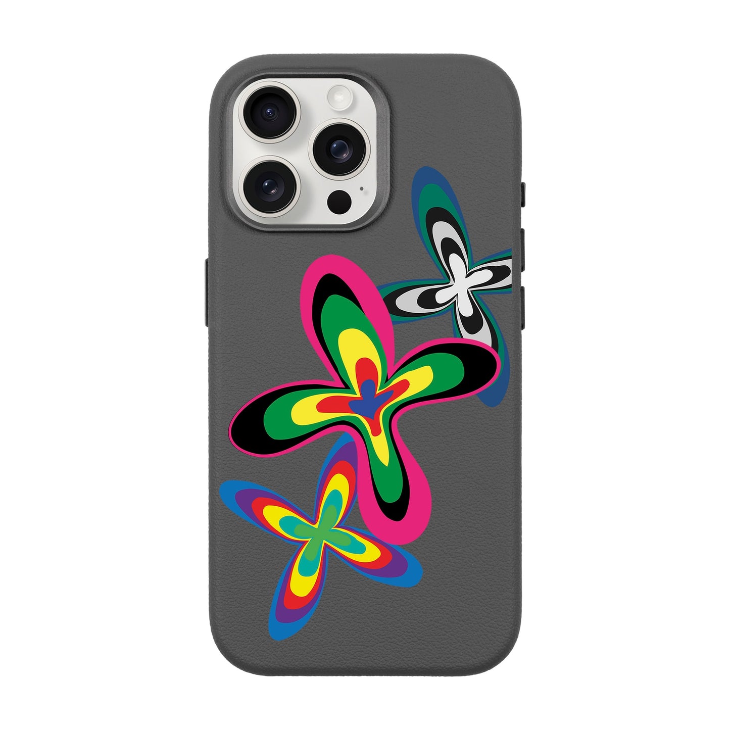 COLOR FLOWER-iPhone 15 Pro Max Leather Premium Kılıf MagSafe Özellikli
