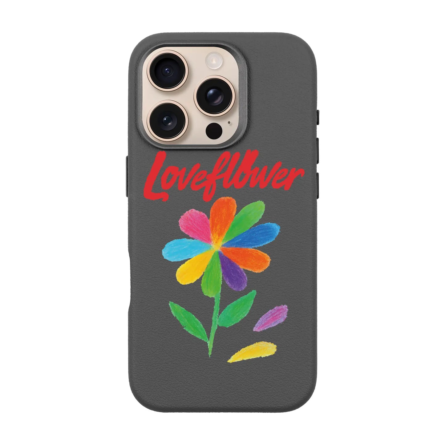 LOVE FLOWER-iPhone 16 Pro Leather Premium Kılıf MagSafe Özellikli