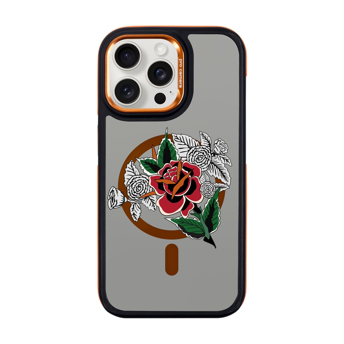 DRY ROSE-iPhone 15 Pro Max Dark Kılıf MagSafe Özellikli