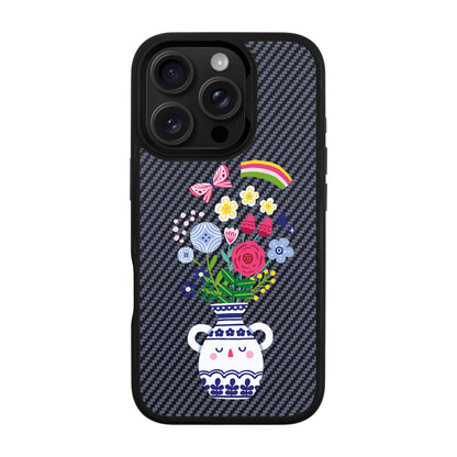 PARTERRE-iPhone 16 Pro Plaid Kılıf MagSafe Özellikli