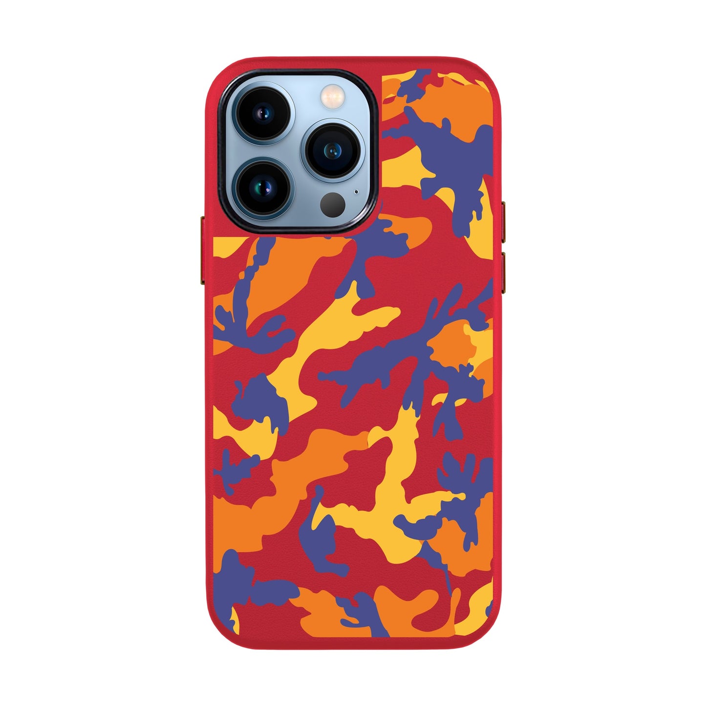 CAMOUFLAGE-iPhone 13 Pro Leather Kılıf