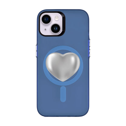 SILVER HEART-iPhone 14 Hold Kılıf MagSafe Özellikli