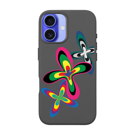 COLOR FLOWER-iPhone 16 Leather Premium Kılıf MagSafe Özellikli