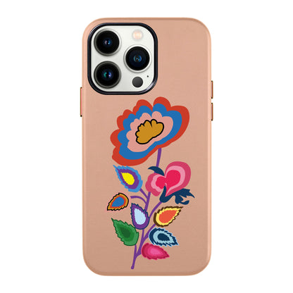 KNITTED FLOWER-iPhone 13 Pro Max Leather Kılıf