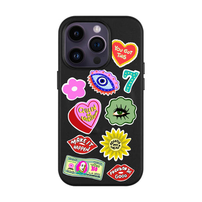 HM STICKERS-iPhone 14 Pro Leather Kılıf MagSafe Özellikli