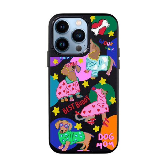 DOG MOM-iPhone 13 Pro Max Leather Kılıf