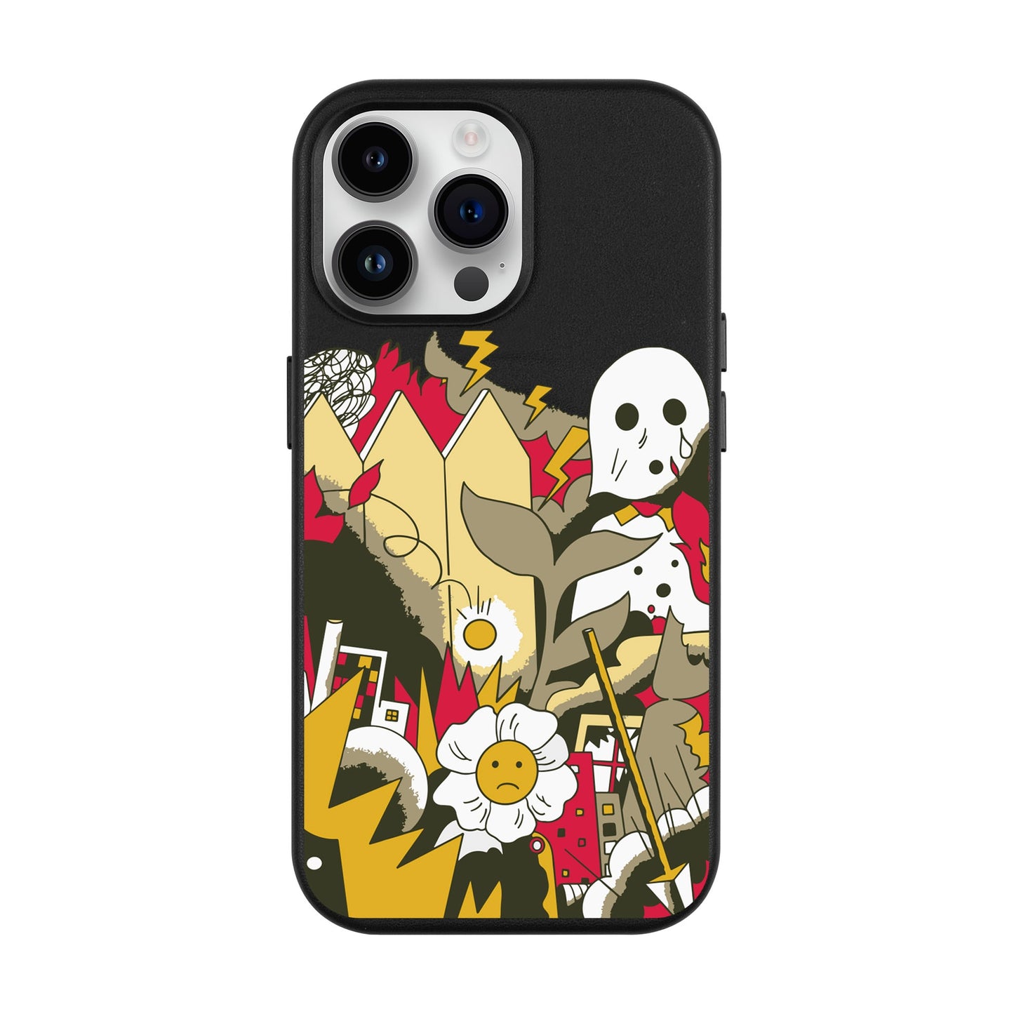 EVERYTHING IS BURNING-iPhone 14 Pro Max Leather Kılıf MagSafe Özellikli
