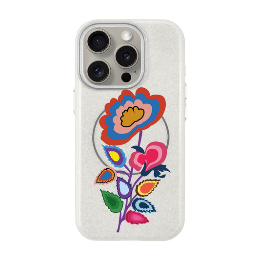 KNITTED FLOWER-iPhone 15 Pro Radiant Kılıf MagSafe Özellikli