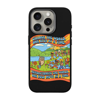 CHANGE THE WORLD-iPhone 15 Pro Leather Premium Kılıf MagSafe Özellikli