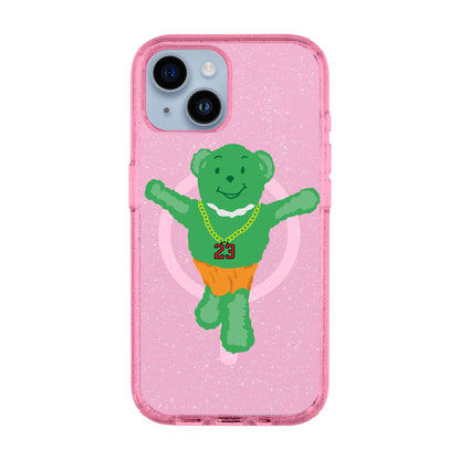 GREEN BEAR-iPhone 14 Shiny Kılıf MagSafe Özellikli