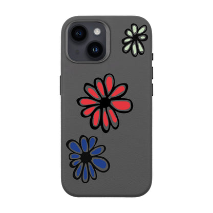 FLORIST-iPhone 14 Leather Premium Kılıf MagSafe Özellikli