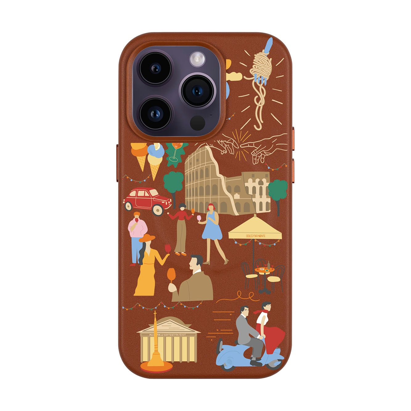 ROMA-Leather Kılıf MagSafe Özellikli - iPhone 14 Pro