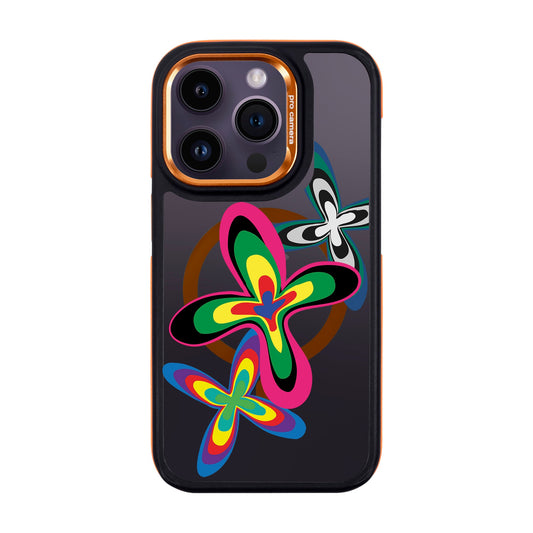 COLOR FLOWER-iPhone 14 Pro Dark Kılıf MagSafe Özellikli