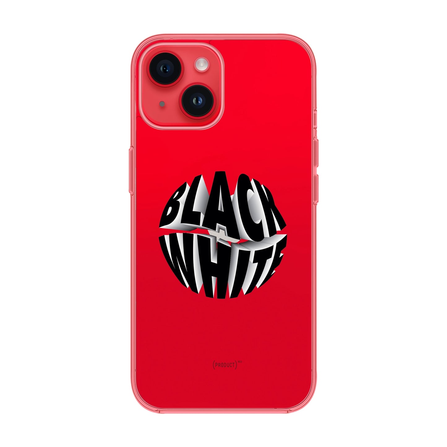 BLACK WHITE-iPhone 14 Solid Kılıf