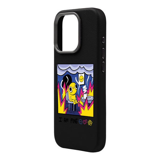I AM FINE-iPhone 16 Leather Premium Kılıf MagSafe Özellikli