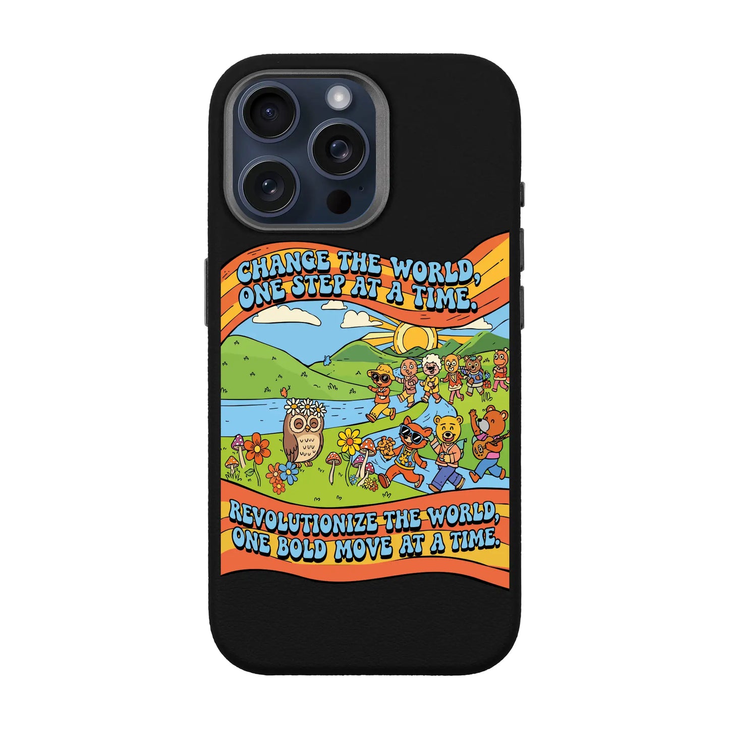 CHANGE THE WORLD-iPhone 15 Pro Max Leather Premium Kılıf MagSafe Özellikli