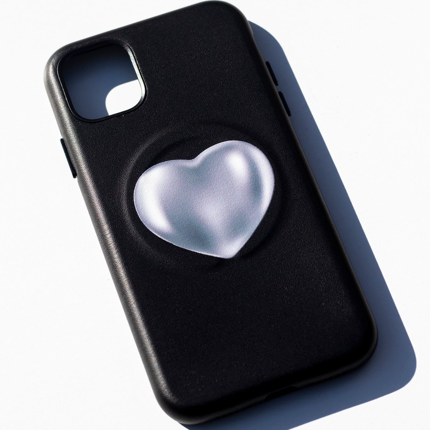 SILVER HEART-Leather Kılıf MagSafe Özellikli - iPhone 11