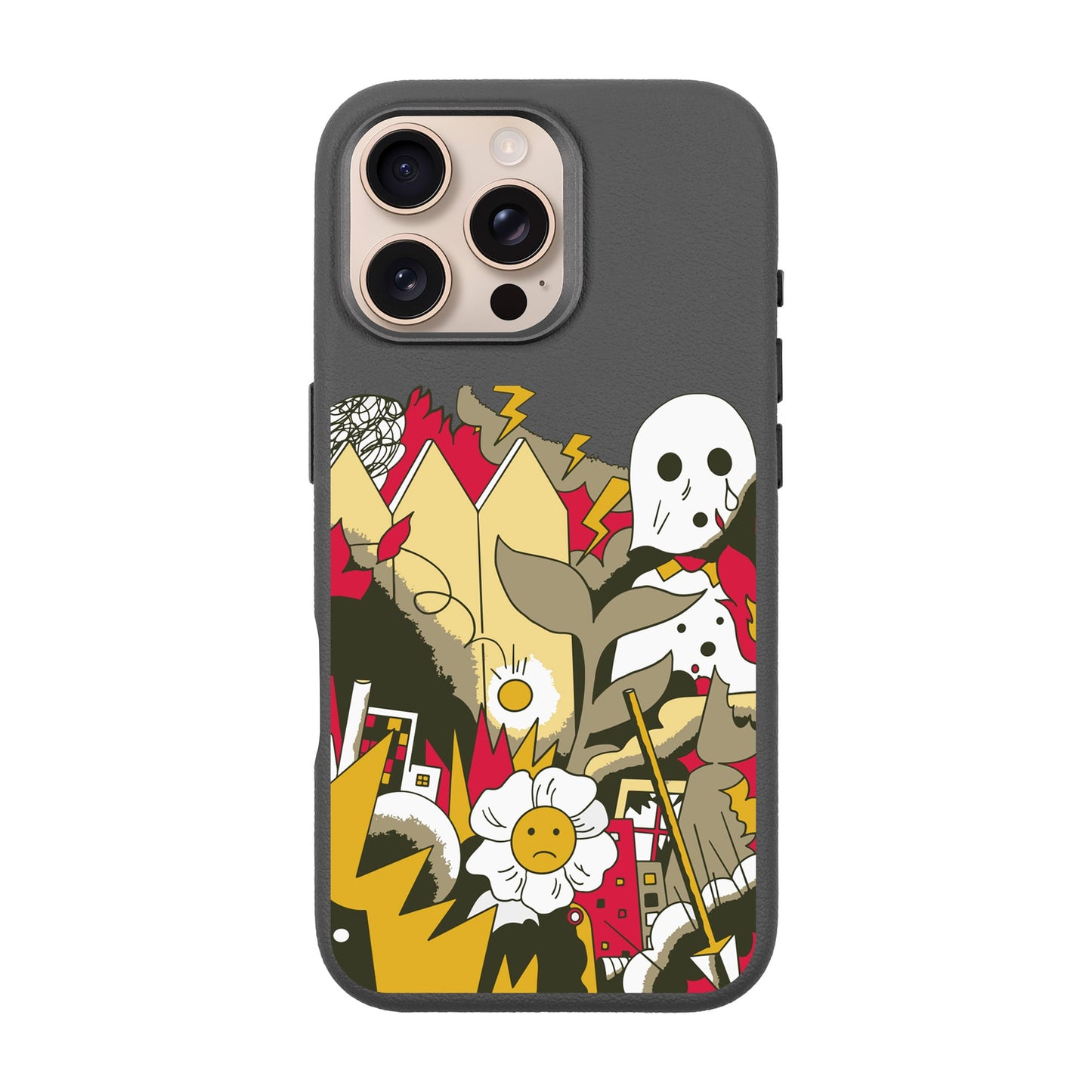 EVERYTHING IS BURNING-iPhone 16 Pro Max Leather Premium Kılıf MagSafe Özellikli