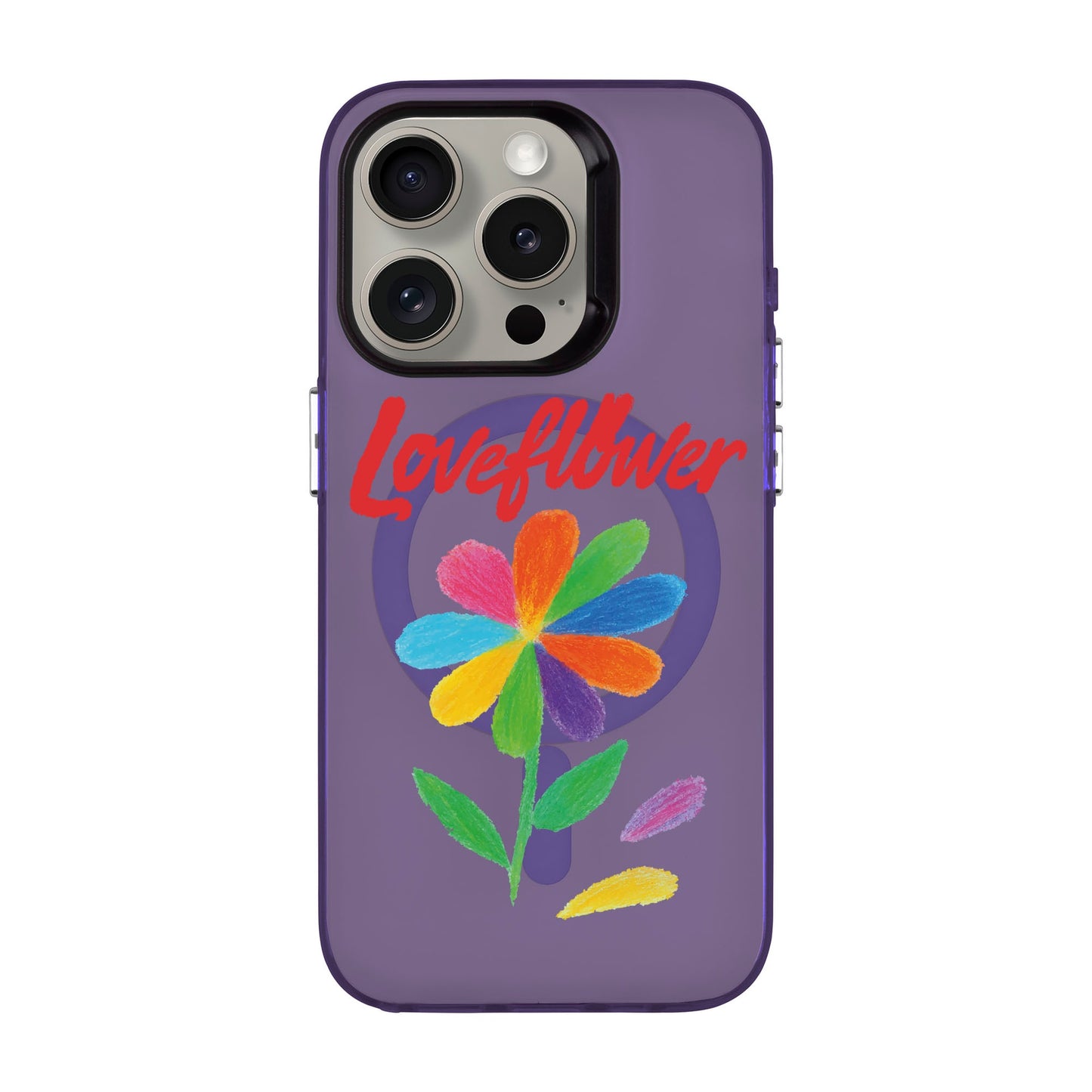 LOVE FLOWER-iPhone 15 Pro Hold Kılıf MagSafe Özellikli