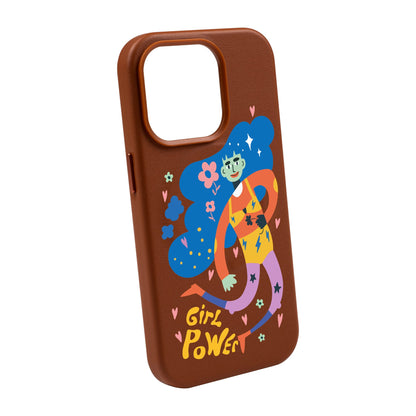 GIRL POWER-Leather Kılıf MagSafe Özellikli - iPhone 11
