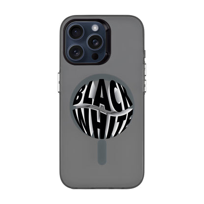 BLACK WHITE-iPhone 15 Pro Max Hold Kılıf MagSafe Özellikli