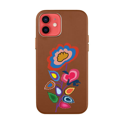 KNITTED FLOWER-iPhone 12 Mini Leather Kılıf