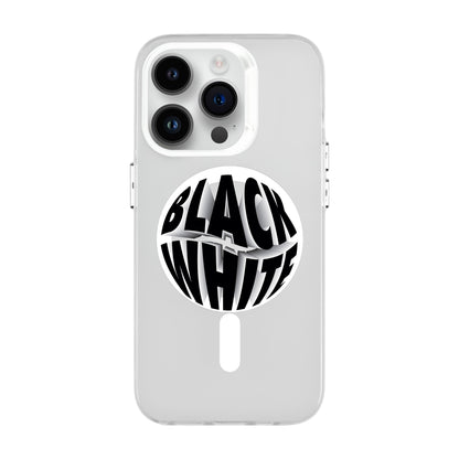 BLACK WHITE-iPhone 14 Pro Hold Kılıf MagSafe Özellikli