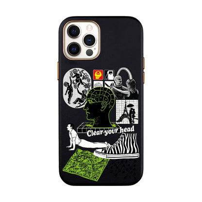 CLEAR YOUR HEAD-iPhone XR Leather Kılıf