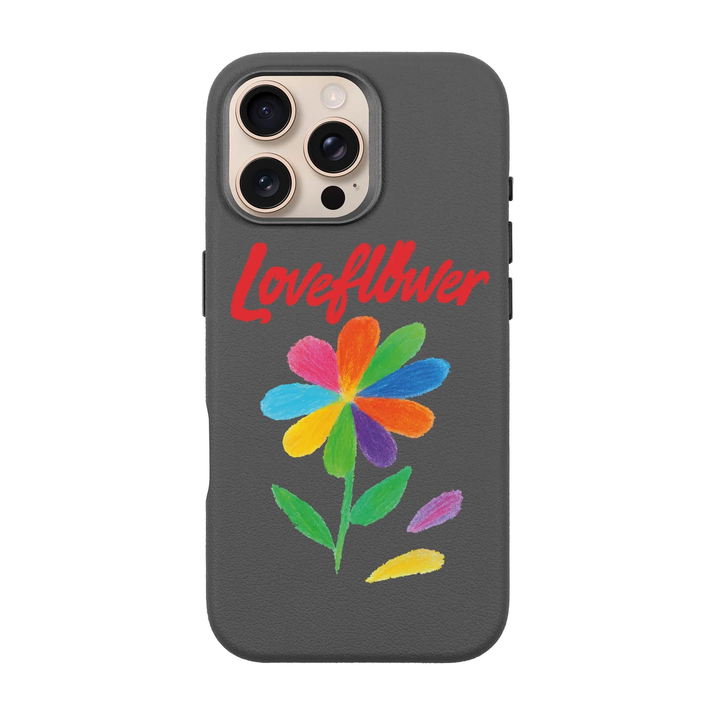 LOVE FLOWER-iPhone 16 Pro Max Leather Premium Kılıf MagSafe Özellikli