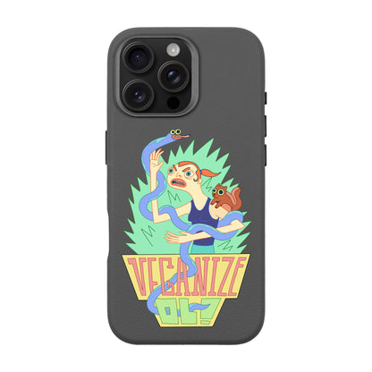VEGANİZE-iPhone 16 Pro Max Leather Premium Kılıf MagSafe Özellikli