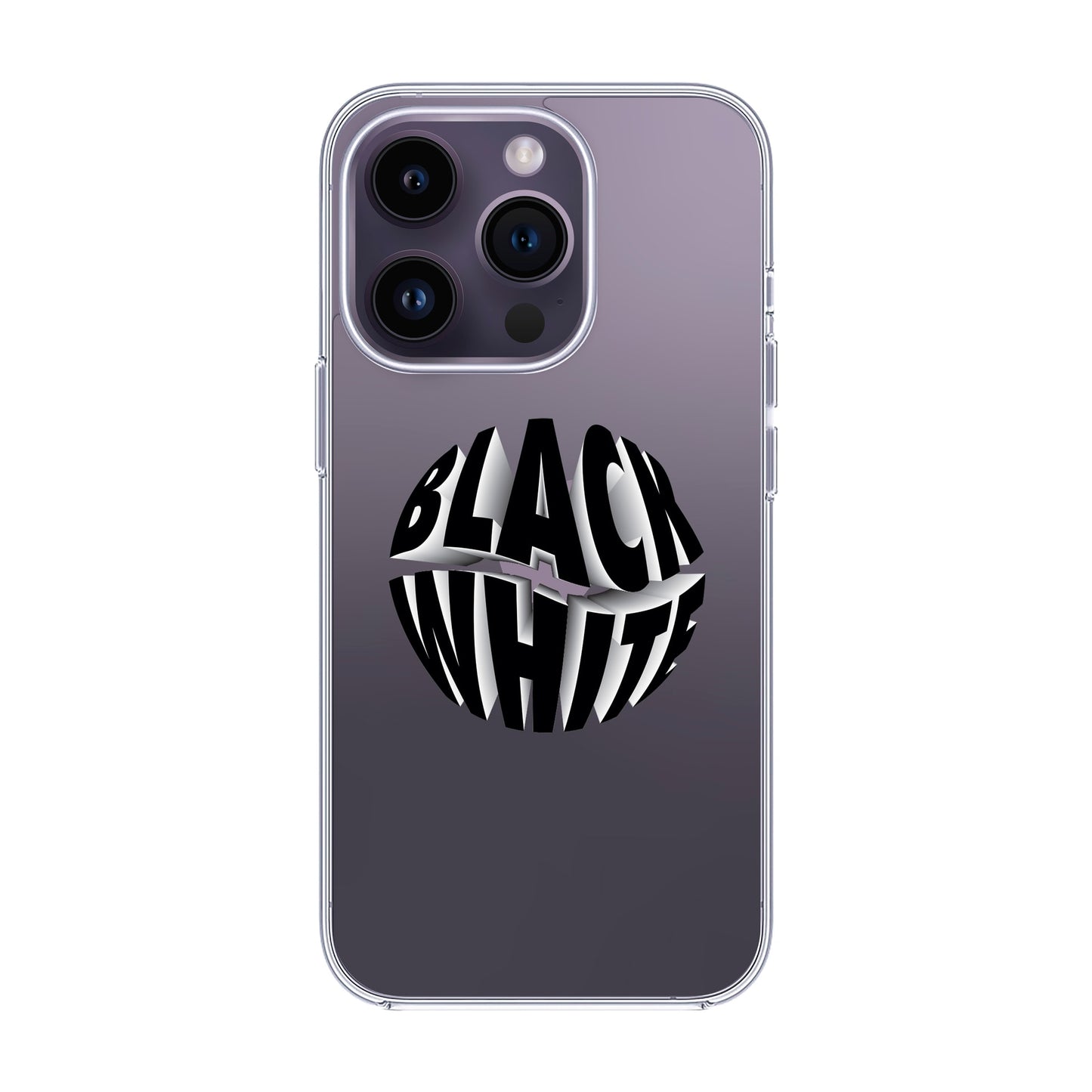 BLACK WHITE-iPhone 14 Pro Solid Kılıf