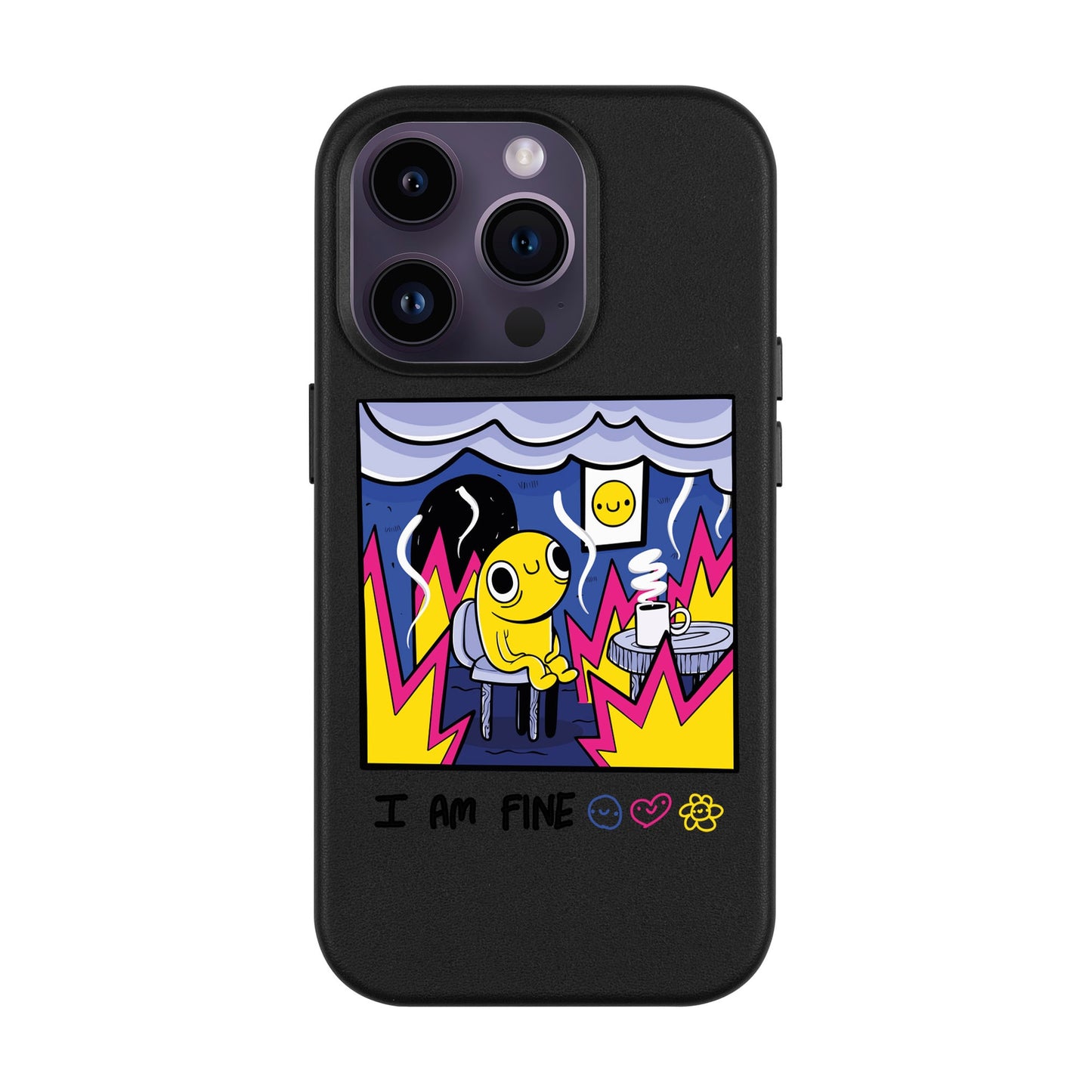 I AM FINE-Leather Kılıf MagSafe Özellikli - iPhone 14 Pro