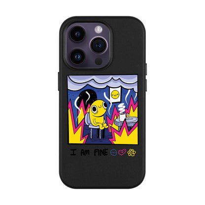 I AM FINE-Leather Kılıf MagSafe Özellikli - iPhone 14 Pro