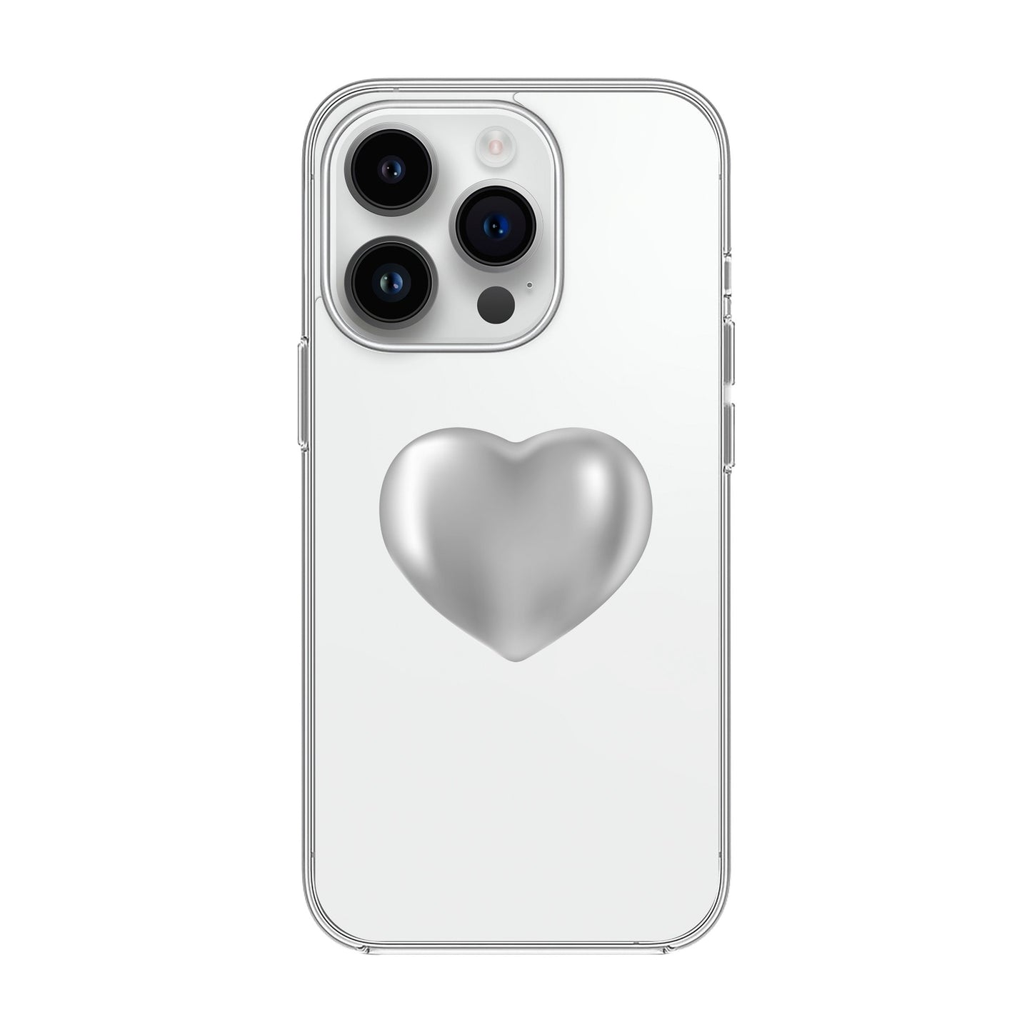 SILVER HEART-iPhone 14 Pro Solid Kılıf