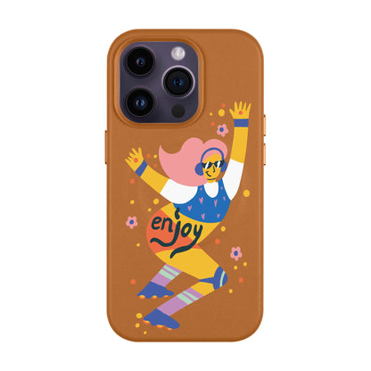 ENJOY-Leather Kılıf MagSafe Özellikli - iPhone 14 Pro