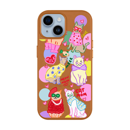 CAT MOM-Leather Kılıf MagSafe Özellikli - iPhone 13