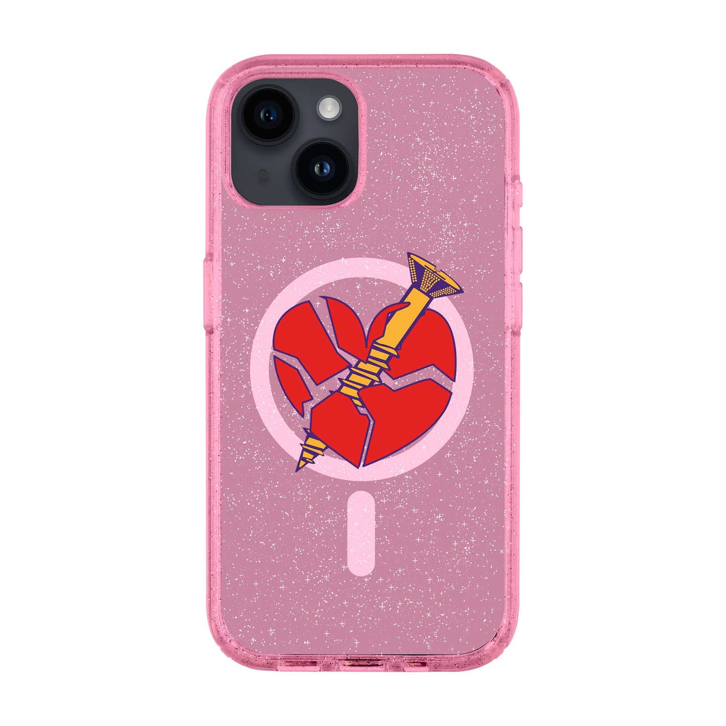 BROKEN HEART-iPhone 14 Shiny Kılıf MagSafe Özellikli