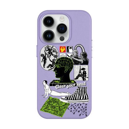 CLEAR YOUR HEAD-iPhone 14 Pro Leather Kılıf MagSafe Özellikli